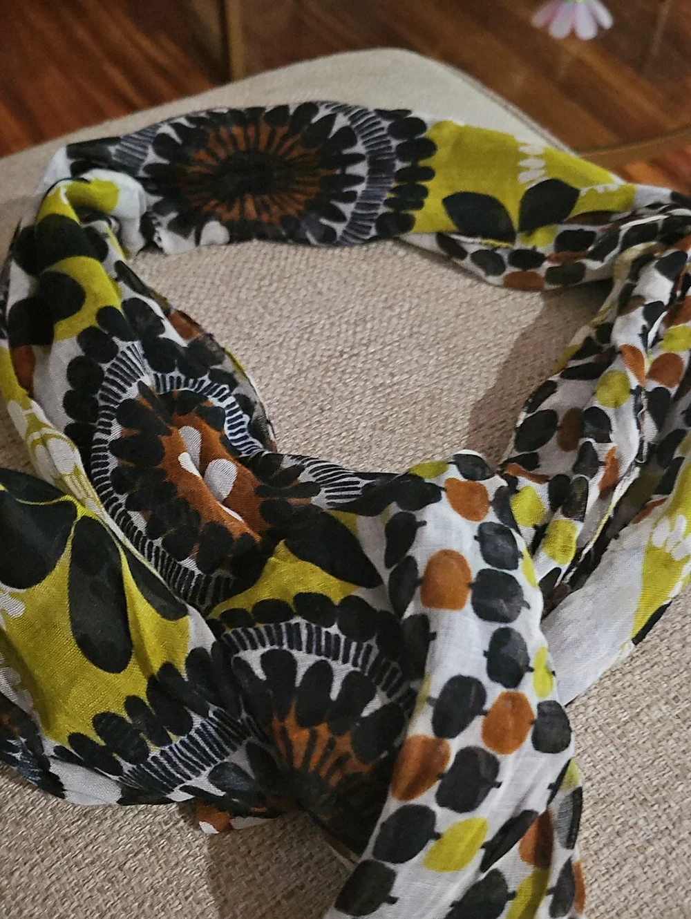 Vera Bradley Cocoa Moss Floral  Lightweight Soft Fringe  Scarf Multi  NWT